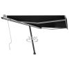 Freestanding Manual Retractable Awning 157.5"x118.1" Anthracite