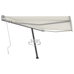 Freestanding Manual Retractable Awning 157.5"x118.1" Cream