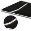 Manual Retractable Awning with LED 196.9"x118.1" Anthracite