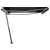 Freestanding Manual Retractable Awning 157.5"x118.1" Anthracite
