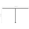 Manual Retractable Awning with LED 157.5"x118.1" Anthracite