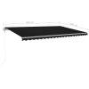 Manual Retractable Awning with LED 196.9"x118.1" Anthracite