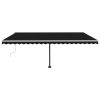 Manual Retractable Awning with LED 196.9"x118.1" Anthracite