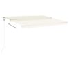 Freestanding Manual Retractable Awning 157.5"x118.1" Cream