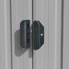 Garden Shed 101.2"x228.3"x71.3" Metal Gray