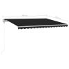 Freestanding Manual Retractable Awning 157.5"x118.1" Anthracite