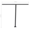 Manual Retractable Awning with LED 118.1"x98.4" Blue and White
