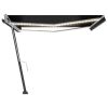 Manual Retractable Awning with LED 157.5"x118.1" Anthracite