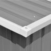 Garden Shed 101.2"x228.3"x71.3" Metal Gray