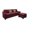 Cleavon II Sectional Sofa & 2 Pillows in Red Linen  YJ