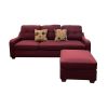 Cleavon II Sectional Sofa & 2 Pillows in Red Linen  YJ