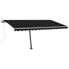 Freestanding Manual Retractable Awning 157.5"x118.1" Anthracite