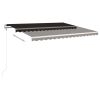 Freestanding Manual Retractable Awning 157.5"x118.1" Anthracite