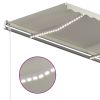 Manual Retractable Awning with LED 118.1"x98.4" Cream