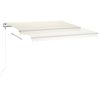 Manual Retractable Awning with LED 157.5"x118.1" Cream