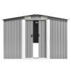 Garden Shed 101.2"x117.3"x70.1" Metal Gray