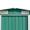 Garden Shed 101.2"x156.7"x70.1" Metal Green
