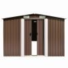 Garden Shed 101.2"x192.5"x71.3" Metal Brown