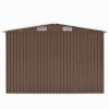 Garden Shed 101.2"x192.5"x71.3" Metal Brown
