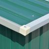 Garden Shed 101.2"x156.7"x70.1" Metal Green