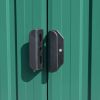 Garden Shed 101.2"x228.3"x71.3" Metal Green
